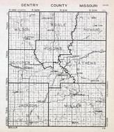 Gentry County, Wilson, Bogle, Howard, Cooper, Huggins, Athens, Jackson, Miller, Missouri State Atlas 1940c